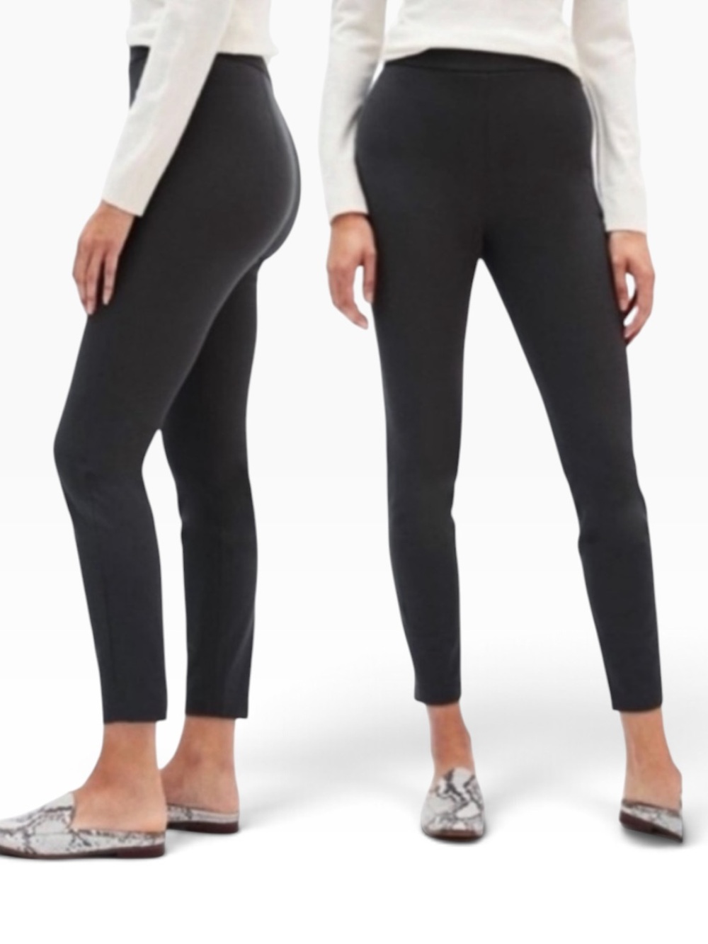 Banana Republic "Devon" Black High Rise Bi-Stretch Ankle Pants 4R
